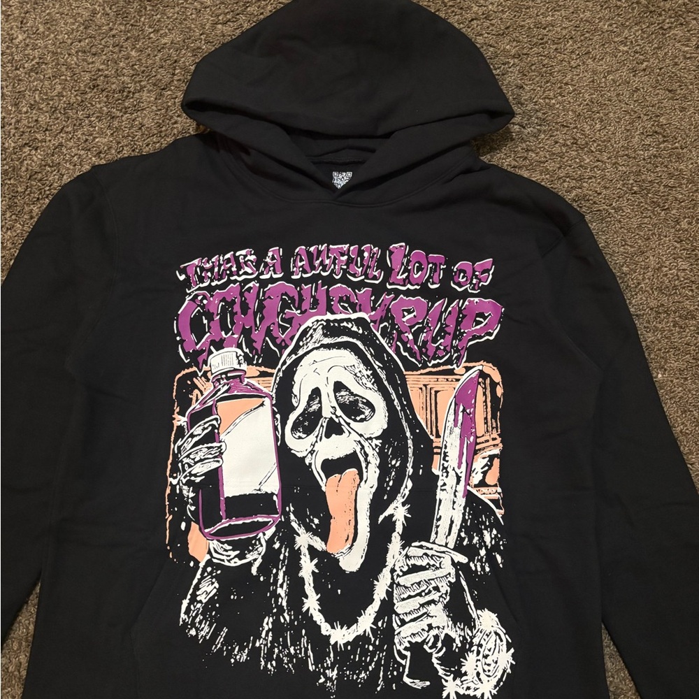 Black Graphic Crewneck Sweater